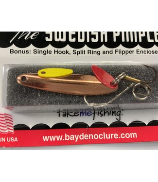 BAY DE NOC LURE CO. SWEDISH PIMPLE SZ 3 COPPER 1/5OZ