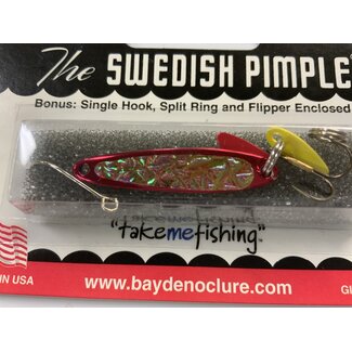 BAY DE NOC LURE CO. SWEDISH PIMPLE #3 RED ICE 1 1/2"" 1/5 OZ