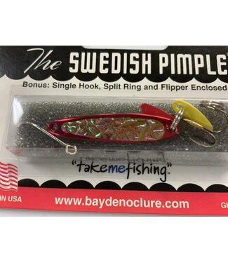 BAY DE NOC LURE CO. SWEDISH PIMPLE #3 RED ICE 1 1/2"" 1/5 OZ