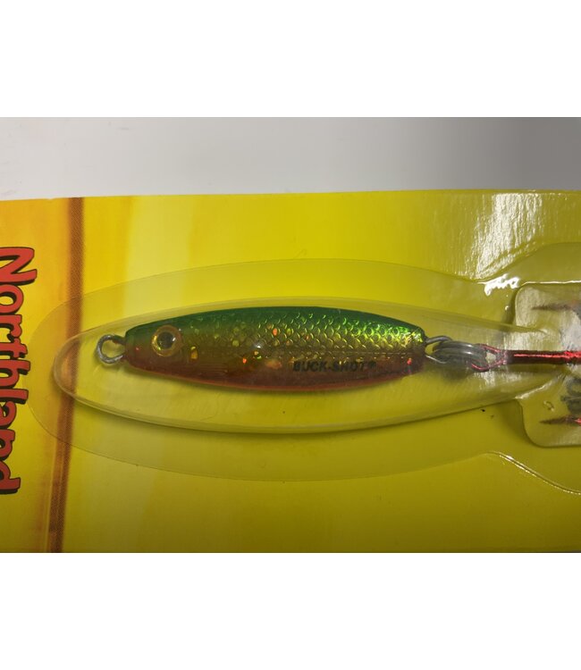 NORTHLAND FISHING TACKLE Buck-Shot Rattle Spoon 3/8 oz Golden Perch
