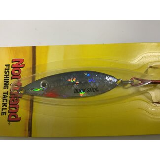 NORTHLAND FISHING TACKLE Buck-Shot Rattle Spoon 3/4 oz Silver Shiner