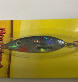 NORTHLAND TACKLE BUCK-SHOT RATTLE SPOON 1/2 OZ, 1/CD SILVER SHINER