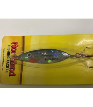 NORTHLAND FISHING TACKLE BUCK-SHOT RATTLE SPOON 1/2 OZ, 1/CD SILVER SHINER