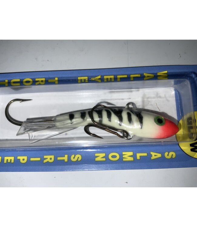 Moonshine Lures Shiver Minnow Size #2 Glow Bloody Nose