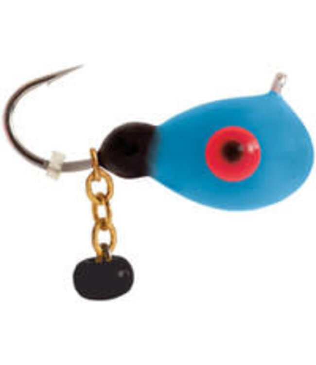 CLAM CORPORATION CLAM OUTDOORS DINGLE DROP JIG SZ12 1/16OZ GLOW BLUE