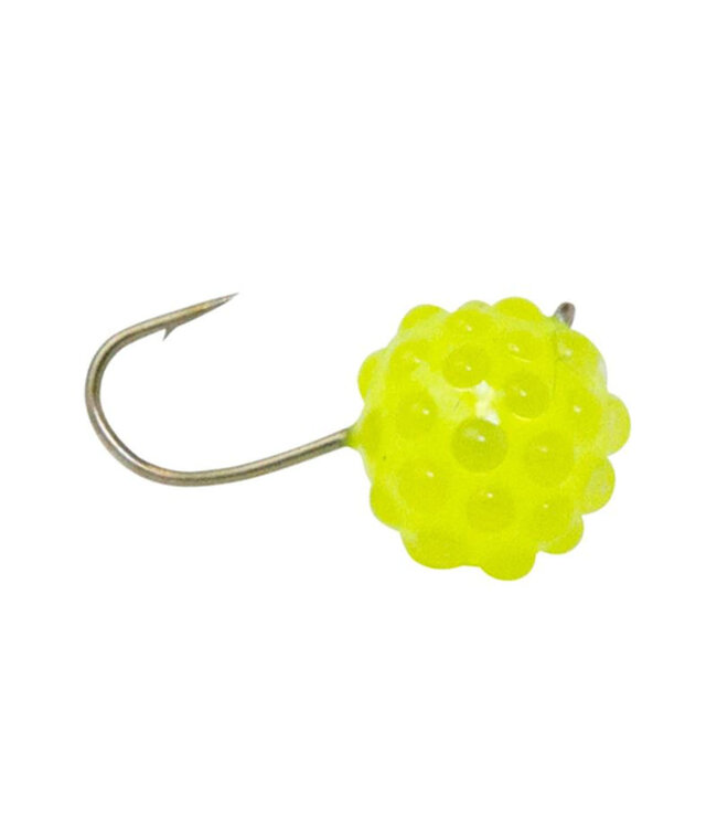 CLAM CORPORATION CLAM OUTDOORS CAVIAR DROP JIG SZ14 1/50OZ CHART GLOW