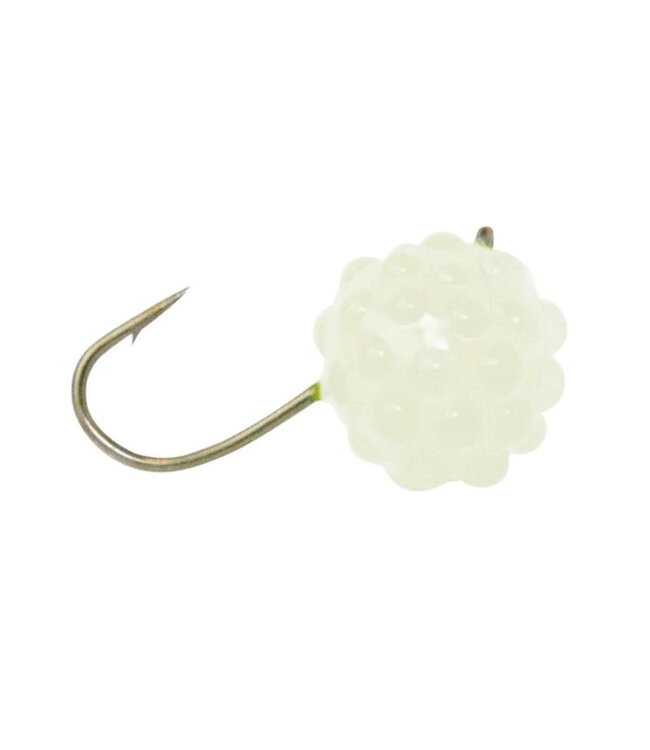 CLAM CORPORATION CLAM OUTDOORS CAVIAR DROP JIG SZ14 1/50OZ WHITE GLOW