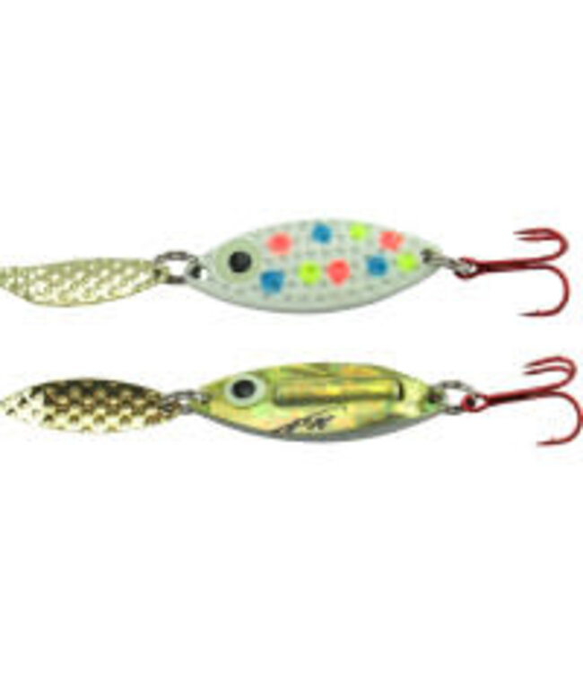 PK Lures PK Lures Rattling, Spoon, 3/8 oz Wonder Bread Glow