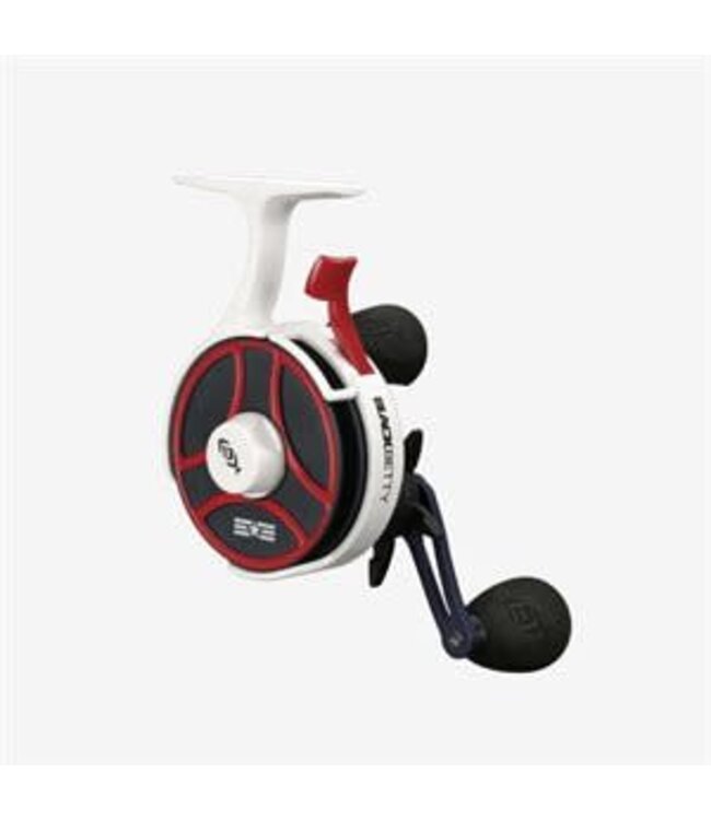 13 Fishing Free Fall Ghost Maverick Ice Inline Reel - Red, White & Blue