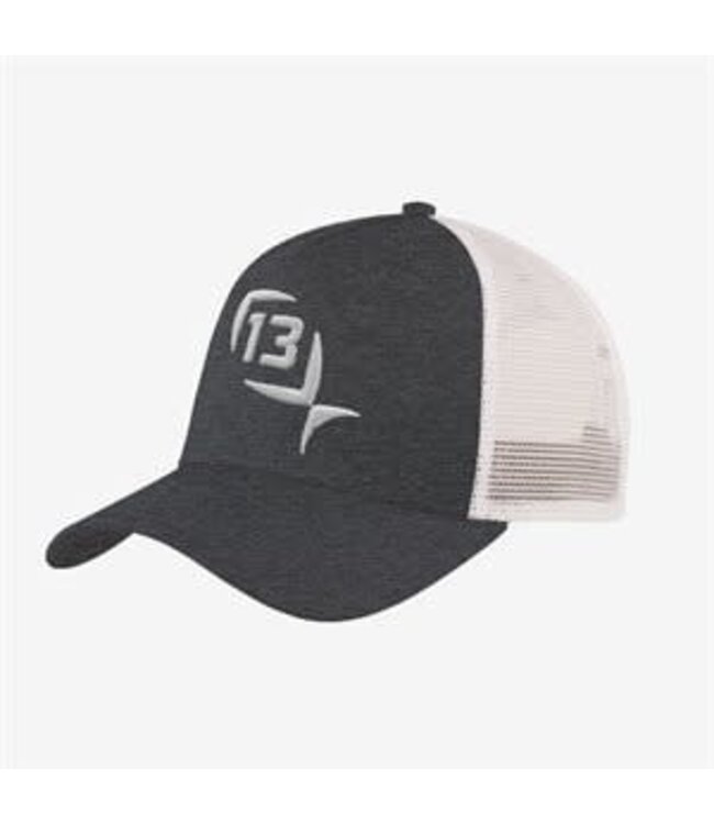 13 Fishing Beer Fridge Curved Brim Snapback Ballcap (Gray w/White Logo)