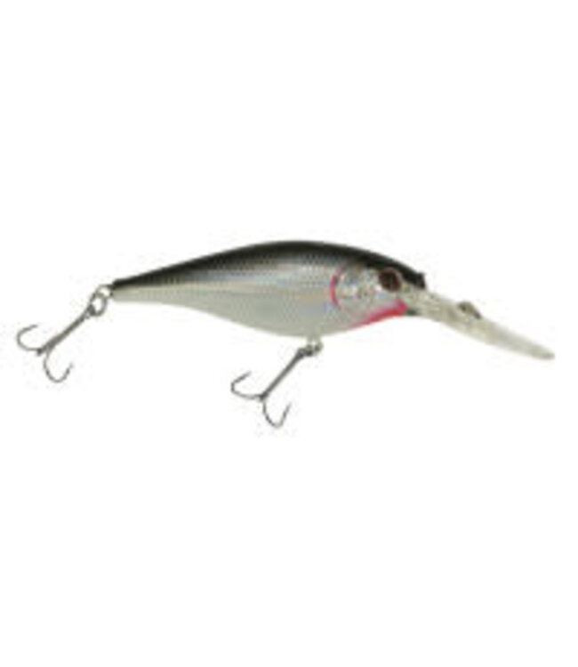 PURE FISHING BERKLEY FLICKER SHAD CRANKBAIT SZ 6 2.3" 1/4 OZ DEPTH 10'-12' BLACK SILVER