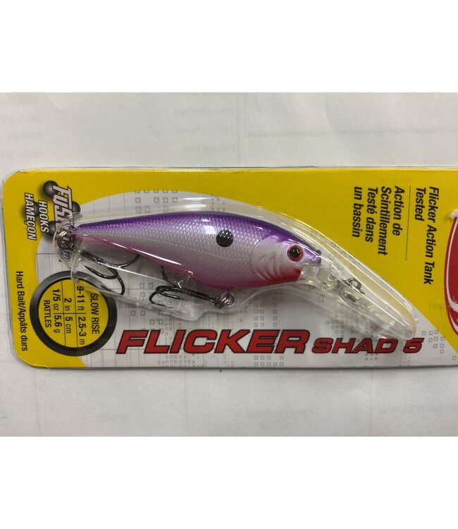PURE FISHING BERKLEY FLICKER SHAD CRANKBAIT SZ 5 2" 3/16 OZ DEPTH 9'-11' PRIME TIME