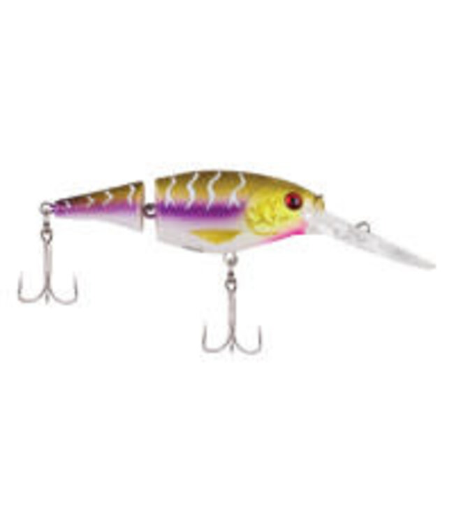 PURE FISHING BERKLEY FLICKER SHAD JOINTED SZ 5, 2" 1/5 OZ DEPTH 5'-7'   PURPLE TIGER