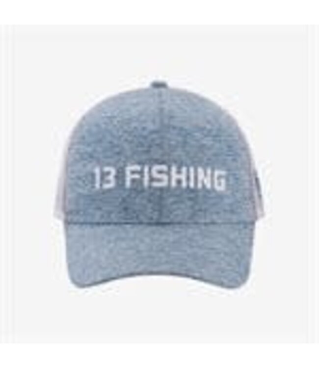 13 Fishing Light Bender Ballcap (Blue Gray w/ White Logo) Curved Brim