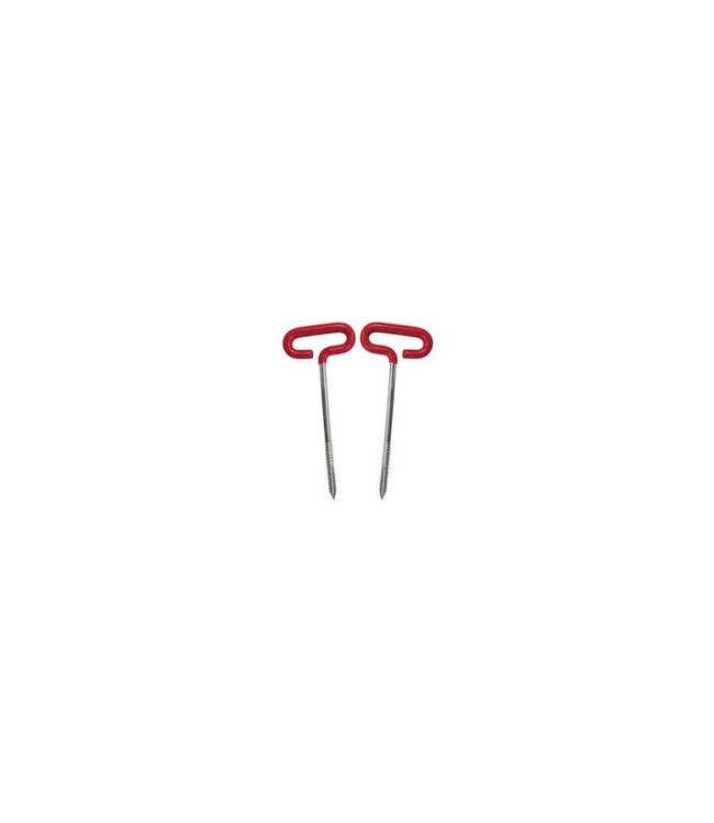 SHAPPELL 6" ICE ANCHORS 2/PK T-HDL ZINC PLATED AUGER PNT