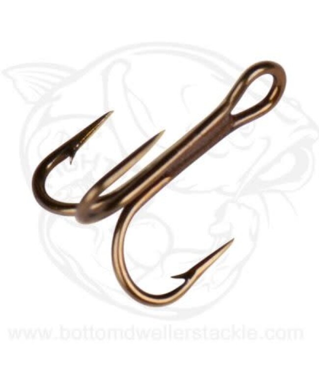 Mustad MUSTAD TREBLE HOOK 25/BX SIZE 10 BRONZE(OLD MFG#3551-10)