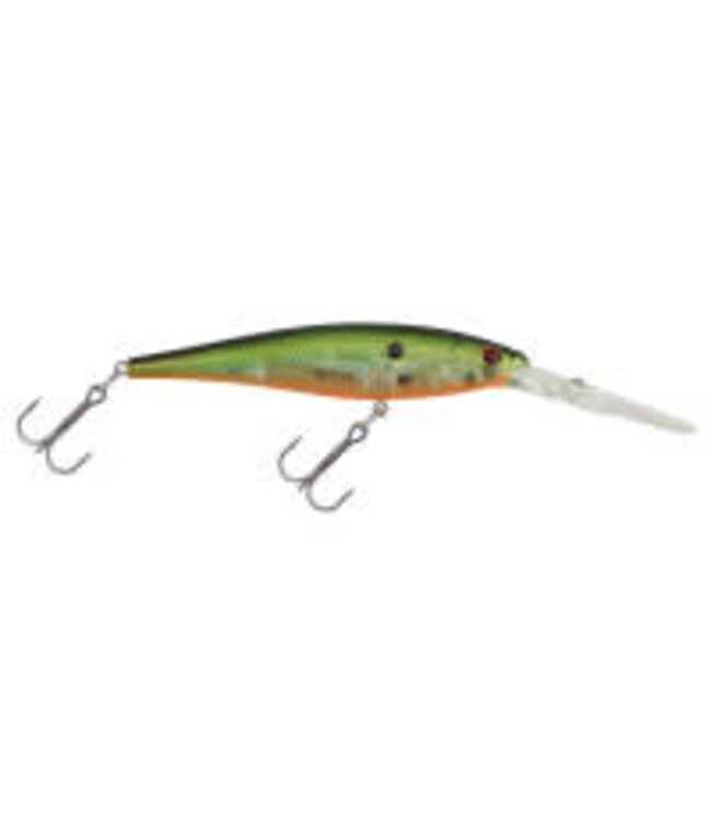 PURE FISHING BERKLEY FLICKER MINNOW SZ 7  3" 1/4 OZ DEPTH 14'-17' FLASHY GREEN CRUSH