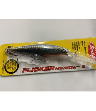 PURE FISHING BERKLEY FLICKER MINNOW SZ 9  3-1/2" 1/3 OZ DEPTH 18'-23'  SLICK BLACK PEARL