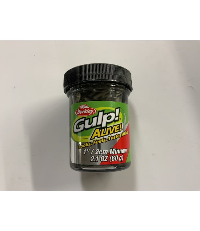 PURE FISHING BERKLEY Gulp! Alive!  1" Minnow 2.1oz Black Shad 1160749