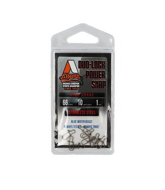 Addya Outdoors Inc. ADDYA STAINLESS STEEL DUO-LOCK SNAP 99 LBS SZ 3 10 PK (ADLS-SS-3-10)