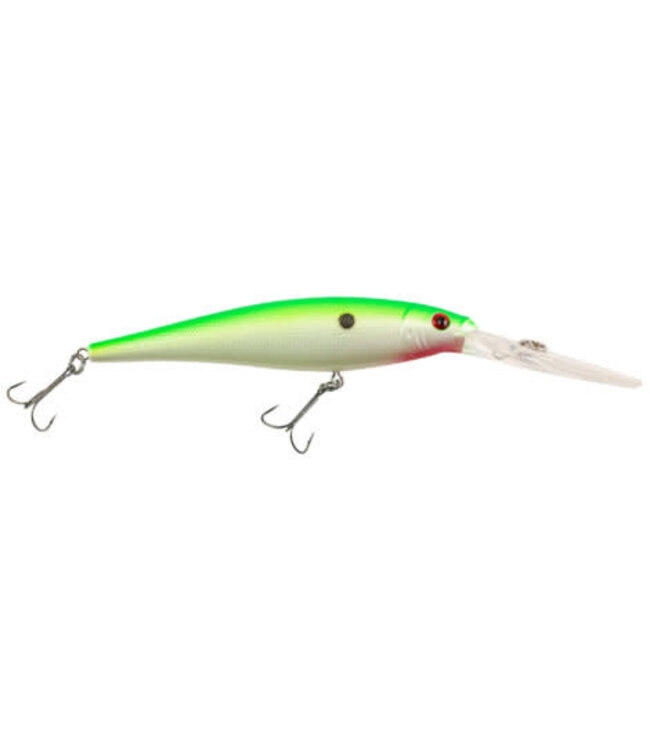 PURE FISHING BERKLEY FLICKER MINNOW SZ 7  3" 1/4 OZ DEPTH 14'-17' CHARTREUSE PEARL