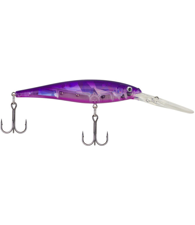 PURE FISHING BERKLEY FLICKER MINNOW SZ 11  4-1/4"  1/2 OZ DEPTH 18'-23' FLASHY PURPLE CANDY
