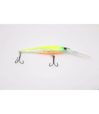 PURE FISHING BERKLEY FLICKER MINNOW SZ 11  4-1/4" 1/2 OZ DEPTH 18'-23' FLASHY CHARTREUSE
