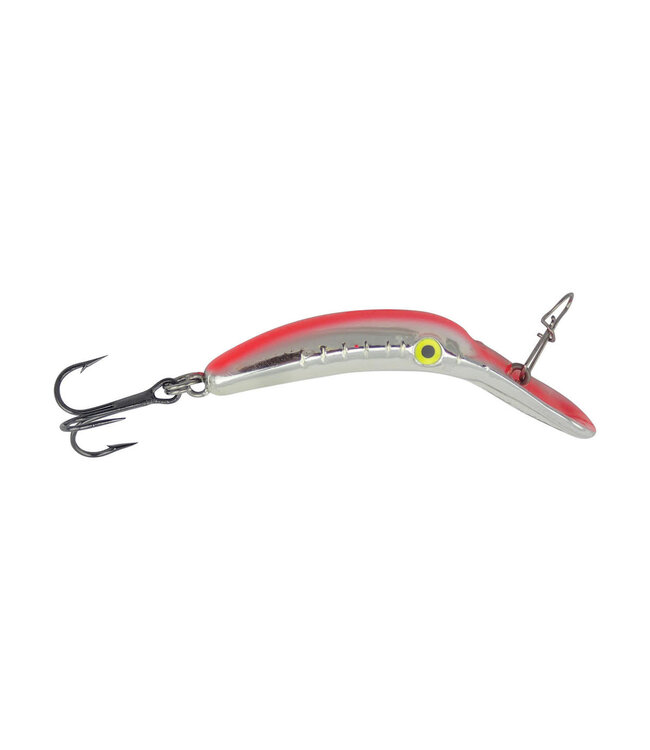 YAKIMA BAIT COMPANY (9571-MSFRS) YAKIMA BAIT MAG LIP 3.0 METALLIC SILVER FLUORESCENT RED STRIPE