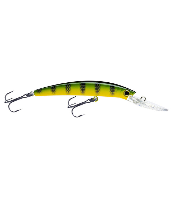 R1206-MPC YO-ZURI CRYSTAL MINNOW DEEP DIVER WALLEYE FLOATING 110MM 4-3/8" 9/16 OZ GREEN PERCH