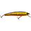 Challenger Plastic Products JL034-046 CHALLENGER MICRO FLOATING MINNOW 2-3/8” 3/32 OZ GOLD/OR BELLY/BLK BACK