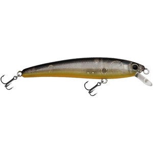 Challenger Plastic Products JL034-010G CHALLENGER MICRO FLOATING MINNOW 2-3/8” 3/32 OZ  CLEAR/OR BELLY/BLK BACK