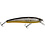 Challenger Plastic Products JL034-010G CHALLENGER MICRO FLOATING MINNOW 2-3/8” 3/32 OZ  CLEAR/OR BELLY/BLK BACK
