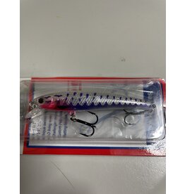 Challenger Plastic Products JL034-T14 CHALLENGER MICRO FLOATING MINNOW 2-3/8” 3/32 OZ CHRM PUR SPLASH PINK BELLY
