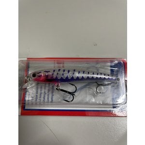 Challenger Plastic Products JL034-T14 CHALLENGER MICRO FLOATING MINNOW 2-3/8” 3/32 OZ CHRM PUR SPLASH PINK BELLY