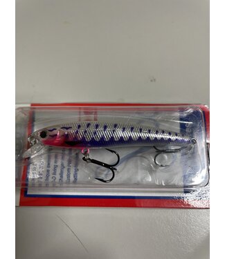 Challenger Lures JL034-T14 CHALLENGER MICRO FLOATING MINNOW 2-3/8” 3/32 OZ CHRM PUR SPLASH PINK BELLY