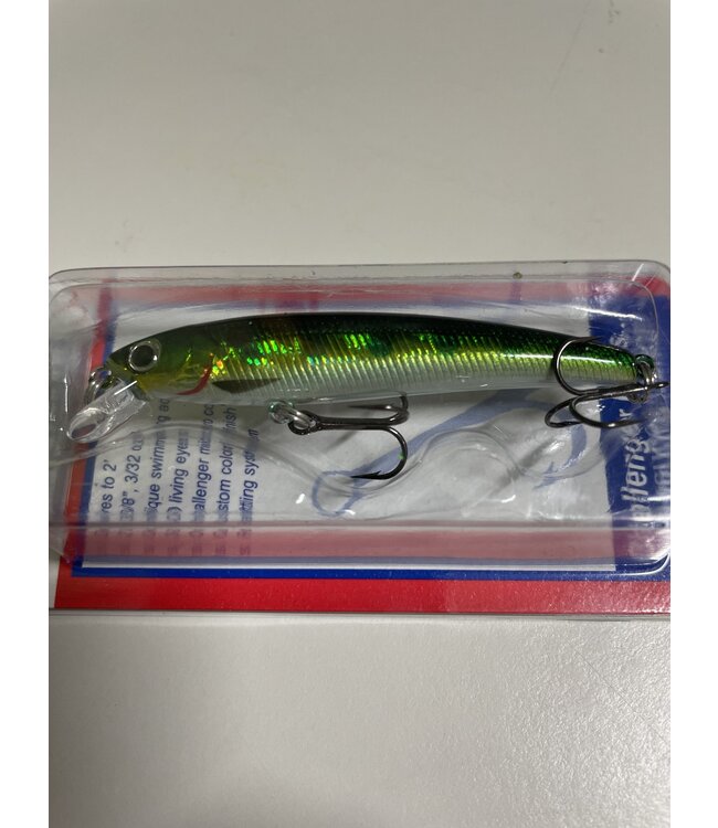 Challenger Lures JL034-DCNB CHALLENGER MICRO FLOATING MINNOW 2-3/8” 3/32 OZ GREEN PHANTOM
