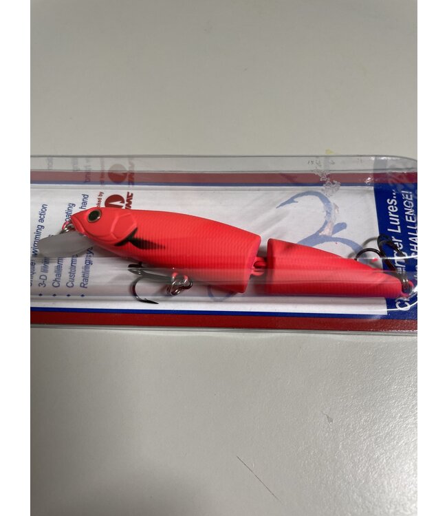 Challenger Lures MG008-T09 CHALLENGER JR JOINTED MINNOW 3 1/2” 5/16 OZ FLO ORANGE