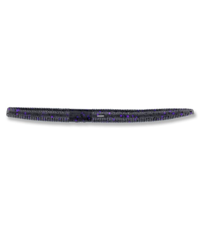 GARY YAMAMOTO CUSTOM BAITS 9-10-157 YAMASENKO WORM 5”  SMOKE W/LARGE BLACK & PURPLE