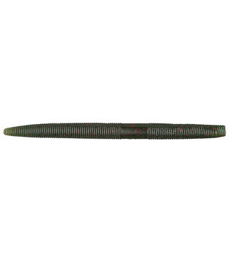9-10-208 YAMASENKO WORM 5” WATERMELON W/BLACK & RED FLECK
