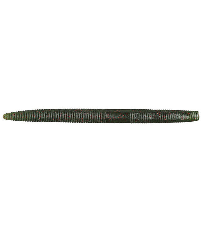 9-10-208 YAMASENKO WORM 5” WATERMELON W/BLACK & RED FLECK