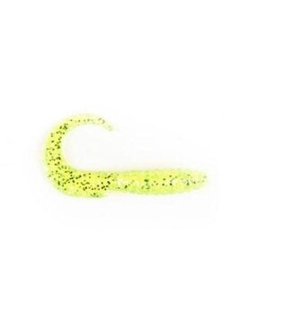 X-ZONE 01308 PRO SERIES X-ZONE LURES  3" GRUB CHARTREUSE SHINE