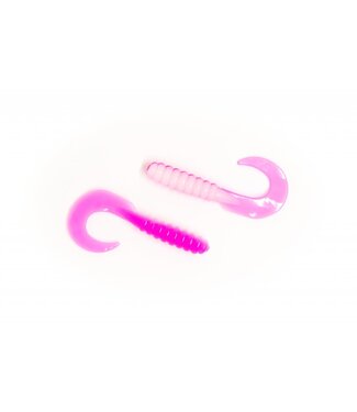 X-ZONE 01741 PRO SERIES X-ZONE LURES  3" GRUB PINK/WHITE