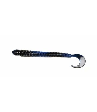 (RW402) BIG BITE BAITS 4" DISC WORM BLACK BLUE SWIRL