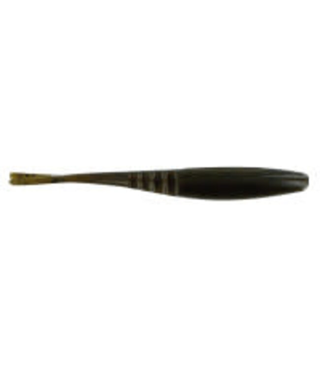 BIG BITE BAITS JOINTED JERK MINNOW CURL TAIL 3.75" GREEN PUMPKIN (10 Pack)