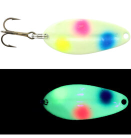 Moonshine Lures Moonshine Mainliner Casting Spoons GLOW Wonder Bread 3/4oz