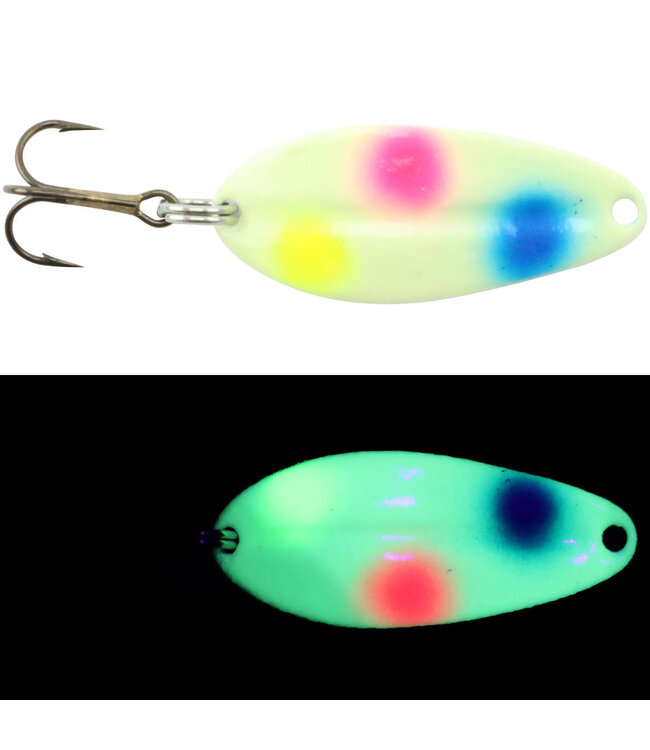 Moonshine Lures Moonshine Mainliner Casting Spoons GLOW Wonder Bread 3/4oz