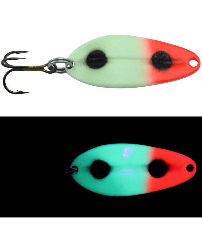 Moonshine Lures Moonshine Mainliner Casting Spoons GLOW Bloody Nose 3/4oz