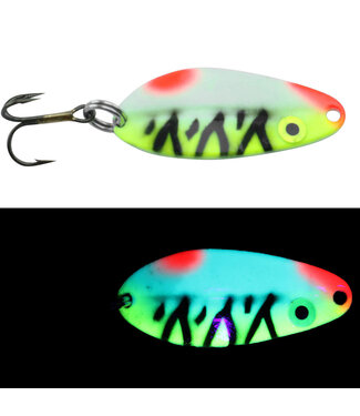 Moonshine Lures Moonshine Mainliner Casting Spoons GLOW Yeller Feller 3/4oz