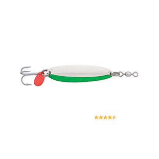 LUHR-JENSEN KROCODILE SPOON 1/2OZ CHROME/NEON GREEN STRIPE