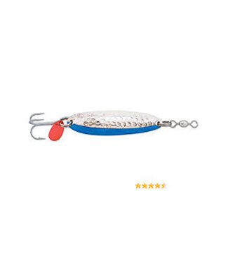 LUHR-JENSEN KROCODILE SPOON 1/2OZ HAMMERED CHROME/NEON BLUE STRIPE